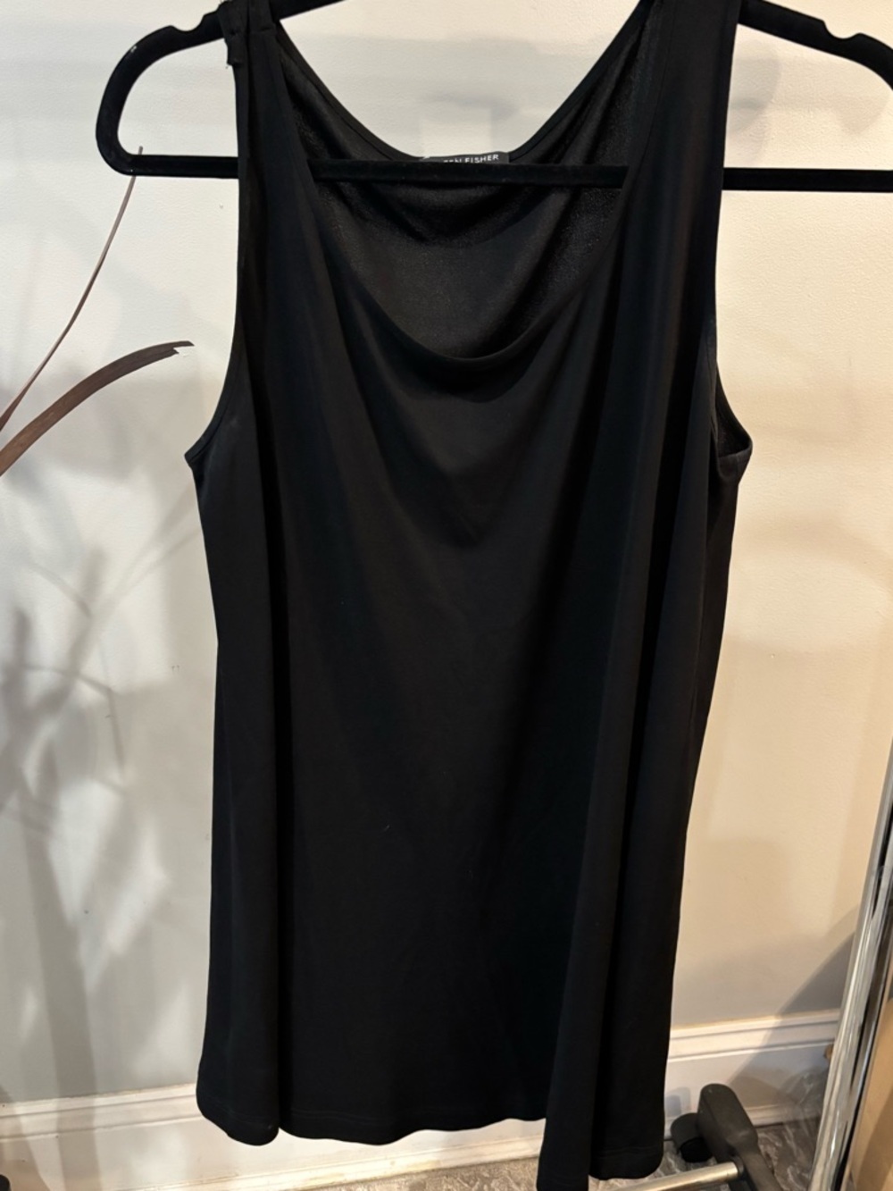 Eileen Fisher Black Cowl-Neck Sleeveless Top - 2 sizes